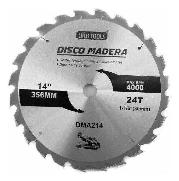 Disco Sierra 14" x 24 Dientes Madera