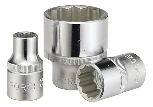 Dados Poligonales 1/2'' 25 a 32mm Force Individuales Suelto Color 25 mm