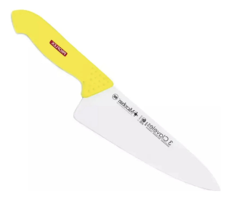 Cuchillo Tres Claveles Proflex Mgo.amarillo 20 Cms Cr