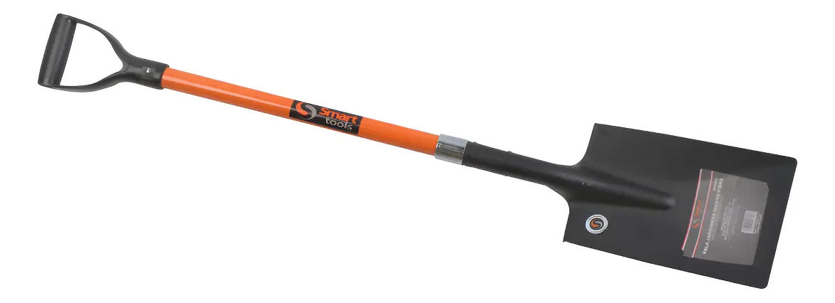 Pala Jardinera Fibra Mango Naranja Forma Cuadrada