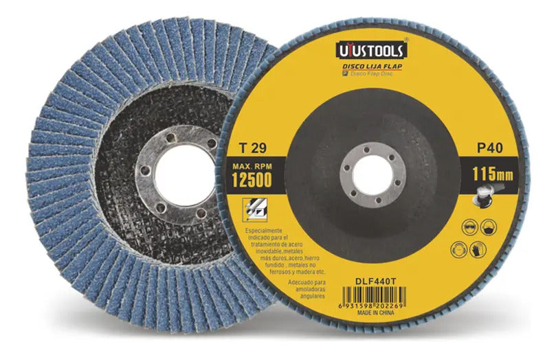 Disco Flap 4 1/2'' Acero Inox/Metal Gr40