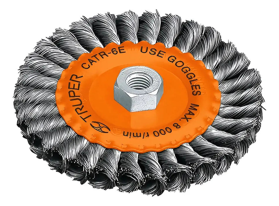 Escobilla Truper Circular Entref. 6'' Para Esmeril Eje 5/8