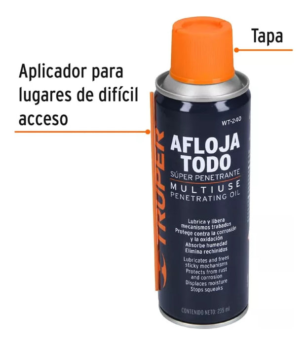Lubricante Multiuso Afloja Todo 235ml Truper