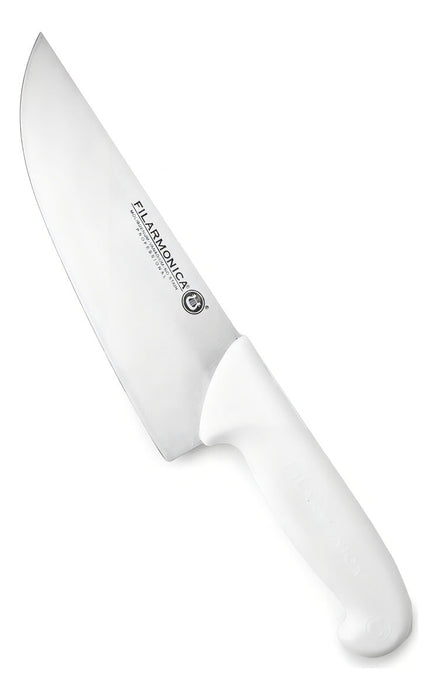 Cuchillo Carnicero Filarmonica 20 Cm Acero Inoxidable Mango Ergonómico Blanco