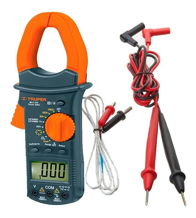 Pinza Amperimétrica Digital Teste Multímetro 1000 Amp Truper