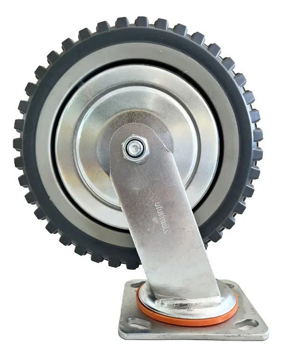 Rueda Industrial Pesado PU/Verde 8" 430kg