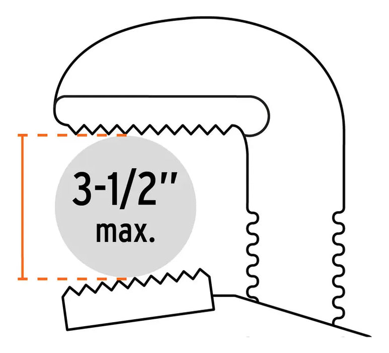 Llave Stilson Truper 15841 Naranja 9.1cm Cabezal 89mm