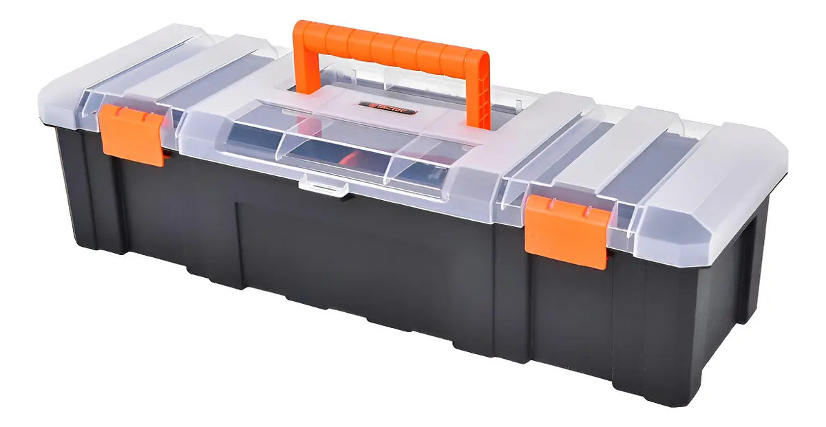 Caja De Herramientas Plástico Negro Tactix 320144 7 Compartimentos