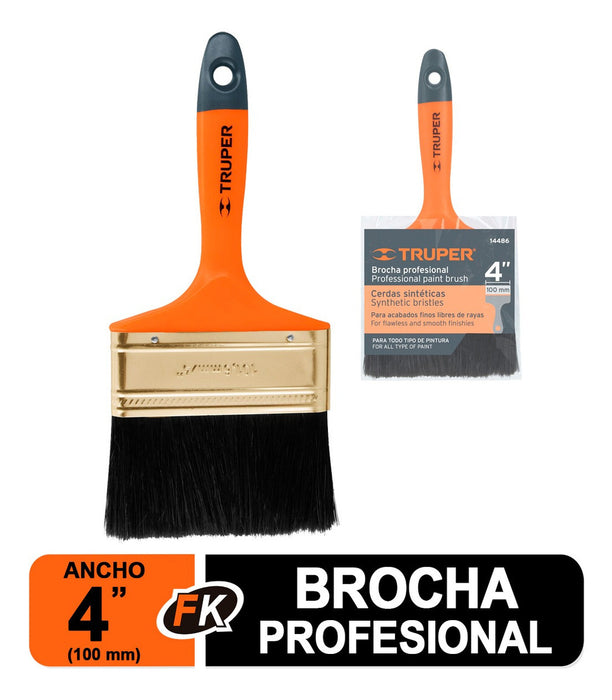 Brocha Mango de Plástico 4'' Truper