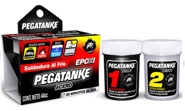 Pegamento Líquido Pegatanke Epoxy Acero Para Reparación Metales Hasta 700°c