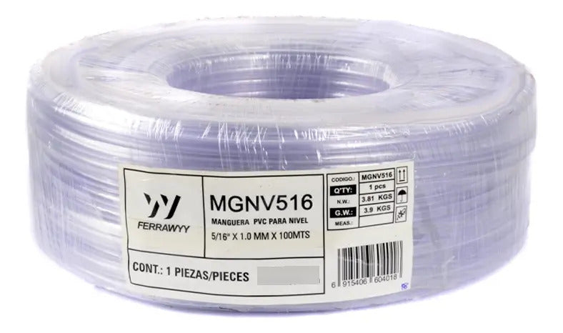 Manguera PVC para Nivel 5/16'' x 1.0mm x 100mts