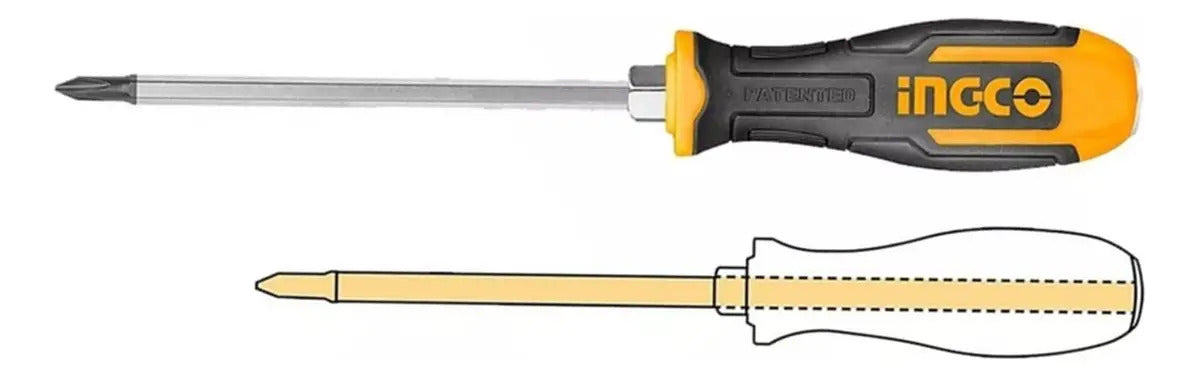 Par de Destornilladores Phillips PH2 + PH3 Varilla Pasante