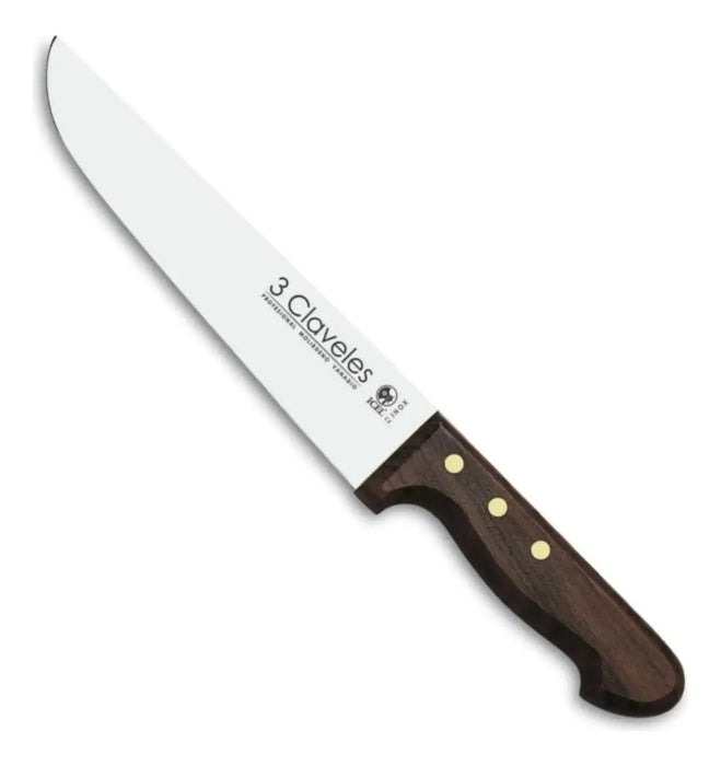Cuchillo Carnicero Tres Claveles Inox Mgo Mad 20cms