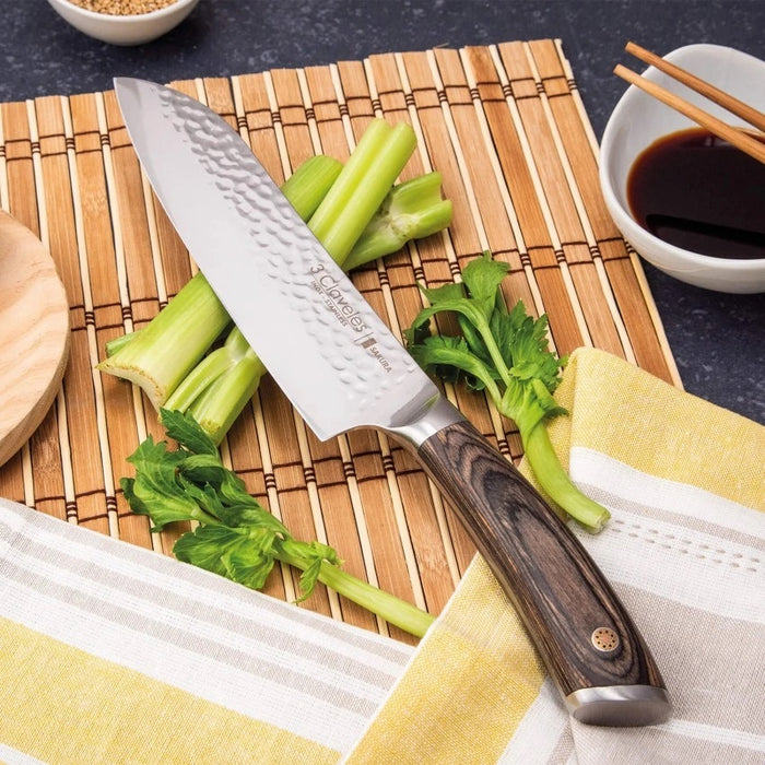 Set 3 Cuchillos Verdura/Cocina/Santoku Sakura 3 Claveles