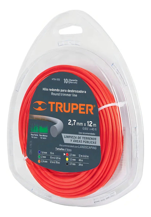 Nylon Para Orilladora 2,40 Mm X 12 Mts. Truper