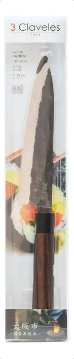 Cuchillo Cocinero 3 Claveles Osaka 20 Cms - 8 Marrón Oscuro