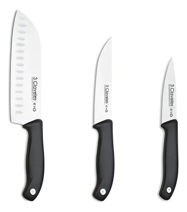 Set 3 Cuchillos Tres Claveles N1734 Evo Acero Inoxidable