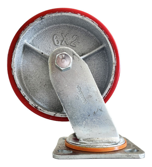Rueda Industrial Pesado Pu/rojo 6'' 350kg