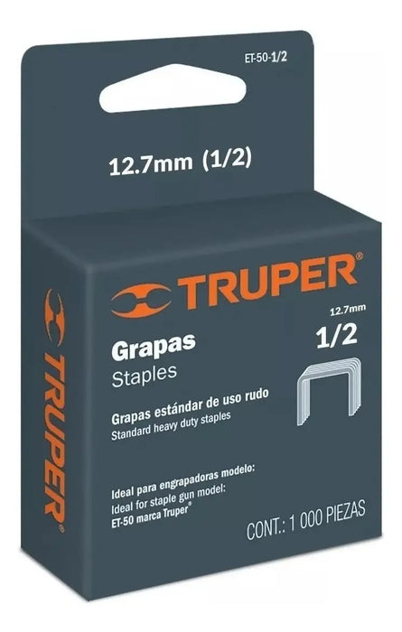 Grapas Truper 10mm 1000 Unidades