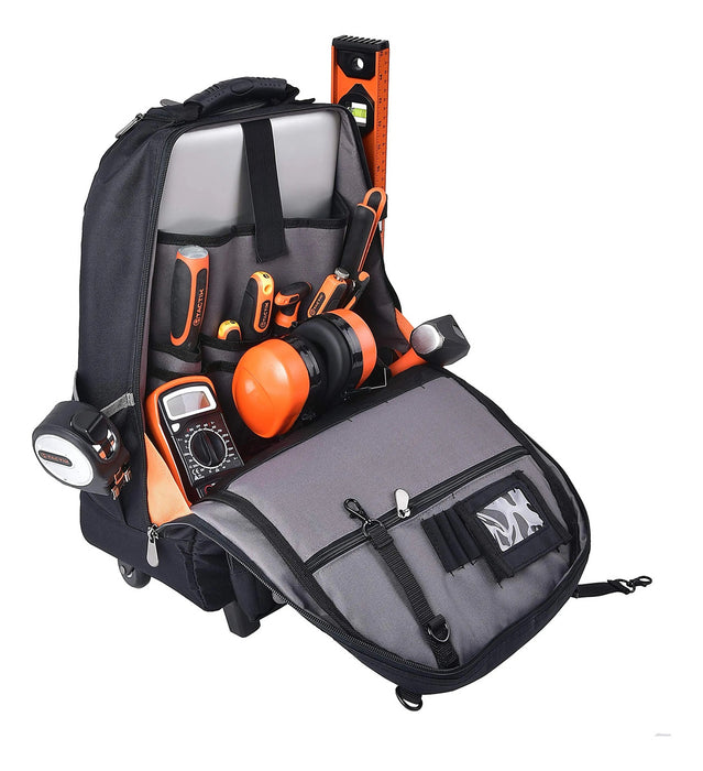 Mochila Porta Herramientas Tactix con Ruedas 18 Bolsillos
