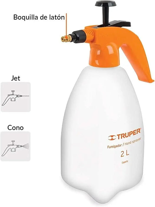 Truper Fumigador Aspersor Manual FDO-2 2 Litros Blanco