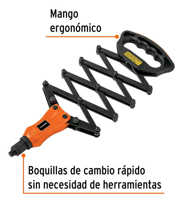 Remachadora Fuelle Acordeón 2,5 a 6,5 mm