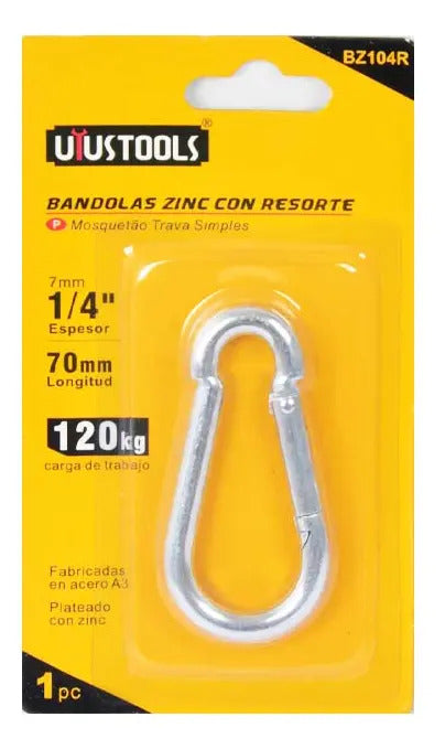 Mosquetón Zinc Con Resorte 1/4'' Uyustools