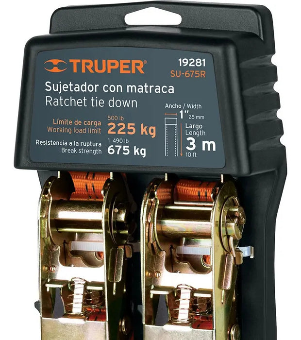 Correa de Amarre Truper 3m Naranja 675kg