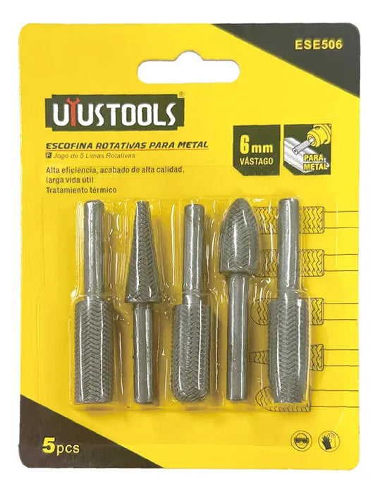 Escofina Rotativas 5 Piezas Para Metal 6mm