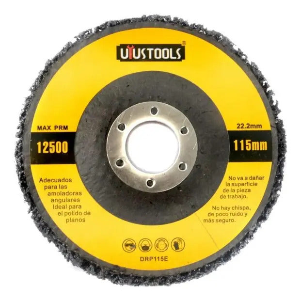 Disco Pulir Removedor Pintura Óxido 4 1/2'' 115mm Negro