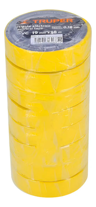 Huincha Aisladora Truper 19mmx18m Amarilla
