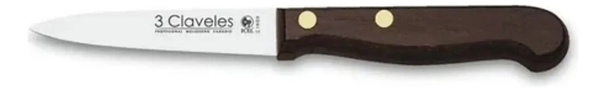 Cuchillo Tres Claveles #1008 Inox Mgo Mad 9cms Verduras