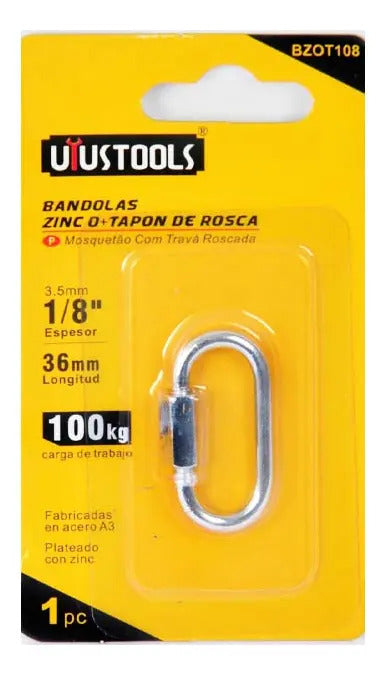 Mosquetón C/rosca 1/8'' Uyustools