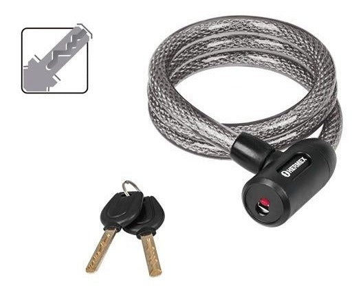 Candado Cable 1.20 Mt X 15 Mm Con Llave Uso Rud Hermex