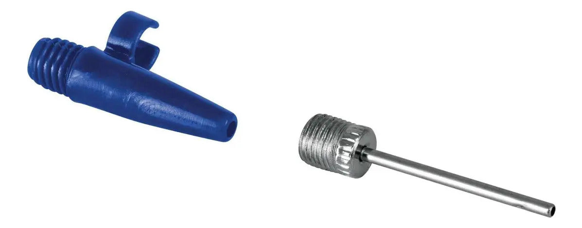 Inflador de Pie con Picos para Bicicletas y Pelotas Truper Azul
