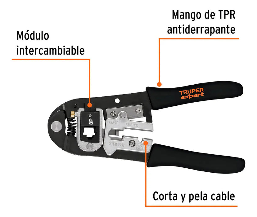 Alicate Para Terminales Truper Intercambiable Prj-3x