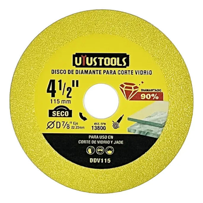 Disco de Diamante 115mm para Corte Vidrio