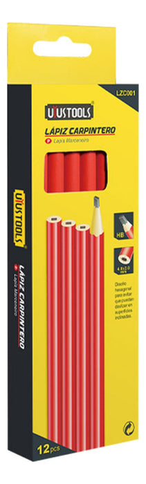 Caja Lápiz Carpintero 12 Un Uyustools
