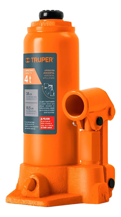 Gata Hidráulica Botella Truper Gat-4 4 Toneladas 38cm