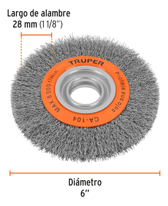 Escobilla Circular Truper Fina 3/4''