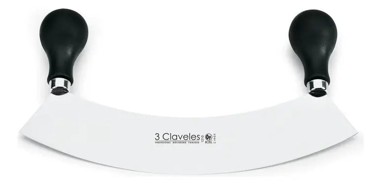 Cuchillo Media Luna 3 Claveles 27 Cm Color Negro