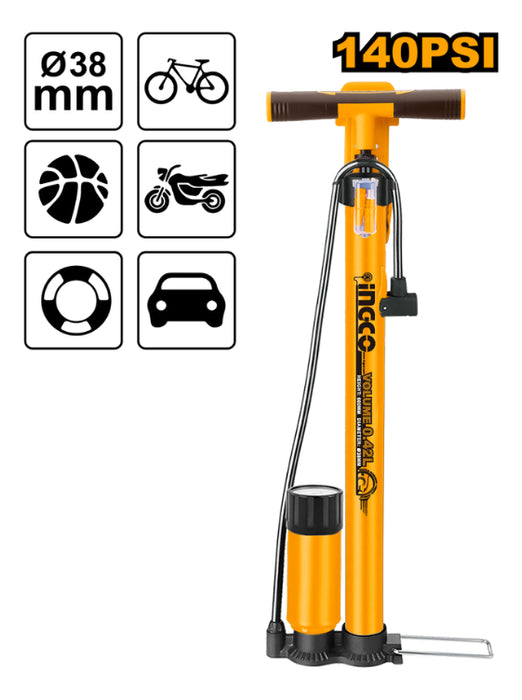 Inflador De Mano 160 Psi Ingco