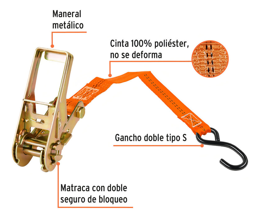 Juego de Sujetadores Matraca Truper hasta 1125kg