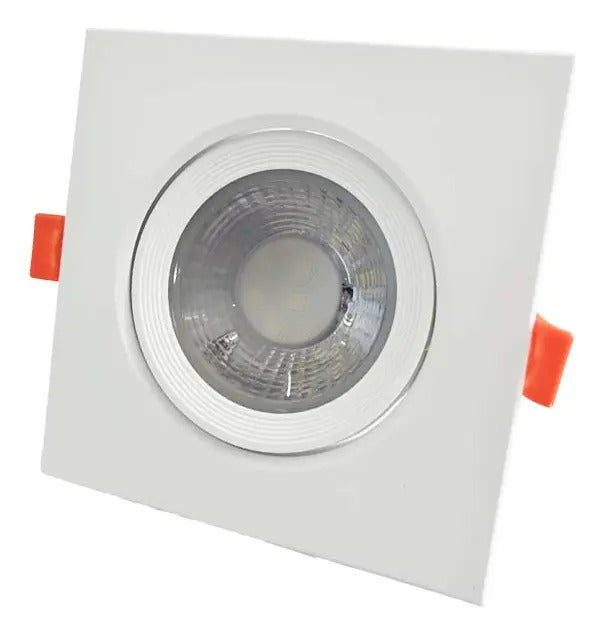 Foco Led Embutido Cuadrado 9w 6500k Luz Fria