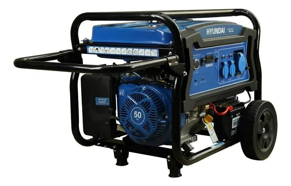 Generador Eléctrico Hyundai 5500W 220V Monofásico Gasolina Arranque Eléctrico