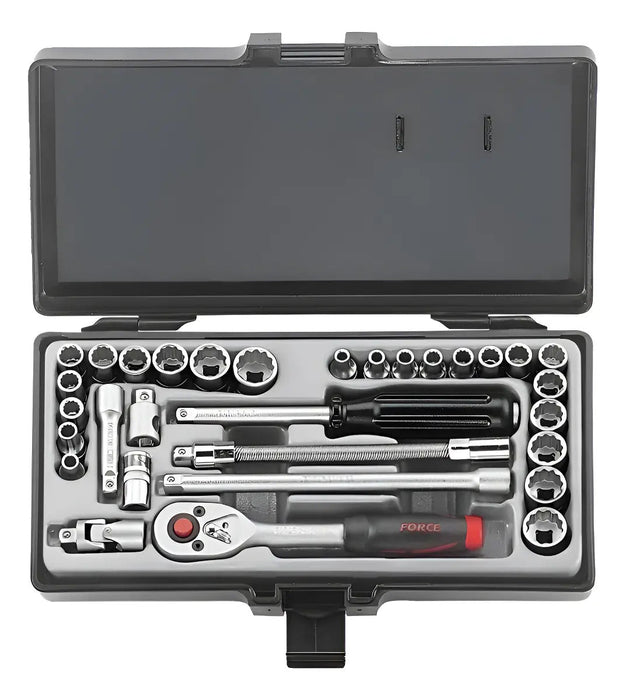Juego Dados Poligonal 1/4'' Mm./pulg. 31 Pzs