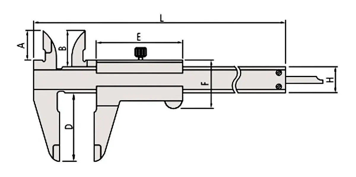 Pie De Metro Vernier Calibre Analógico 150 Mm 6" 0.05 Mm 530-104