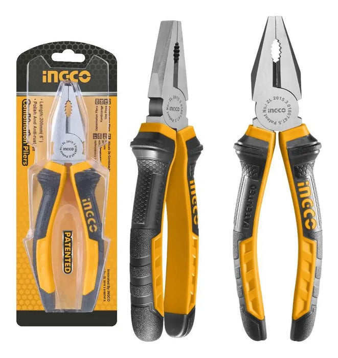Alicate Universal de 20 Cms Mango Ergonomico Ingco