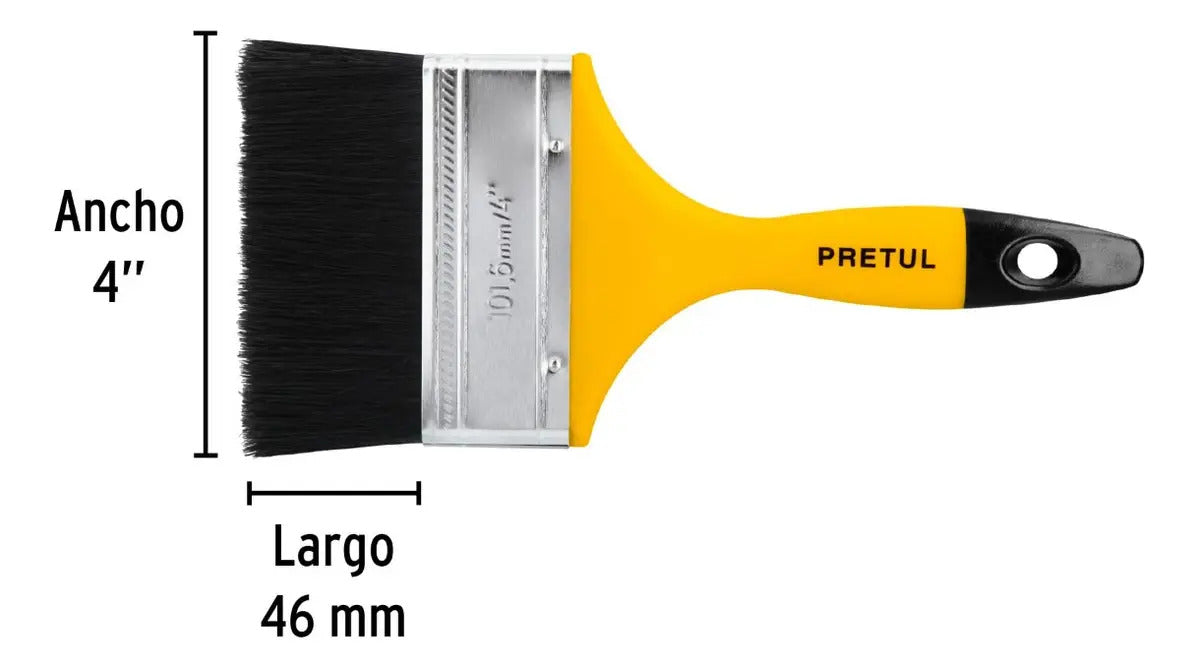 Brocha Pintura 4 Pulgadas Para Todo Uso Pretul