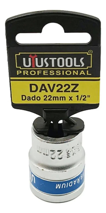 Dado 22mm-1/2" Azul C/colgador Uyustools